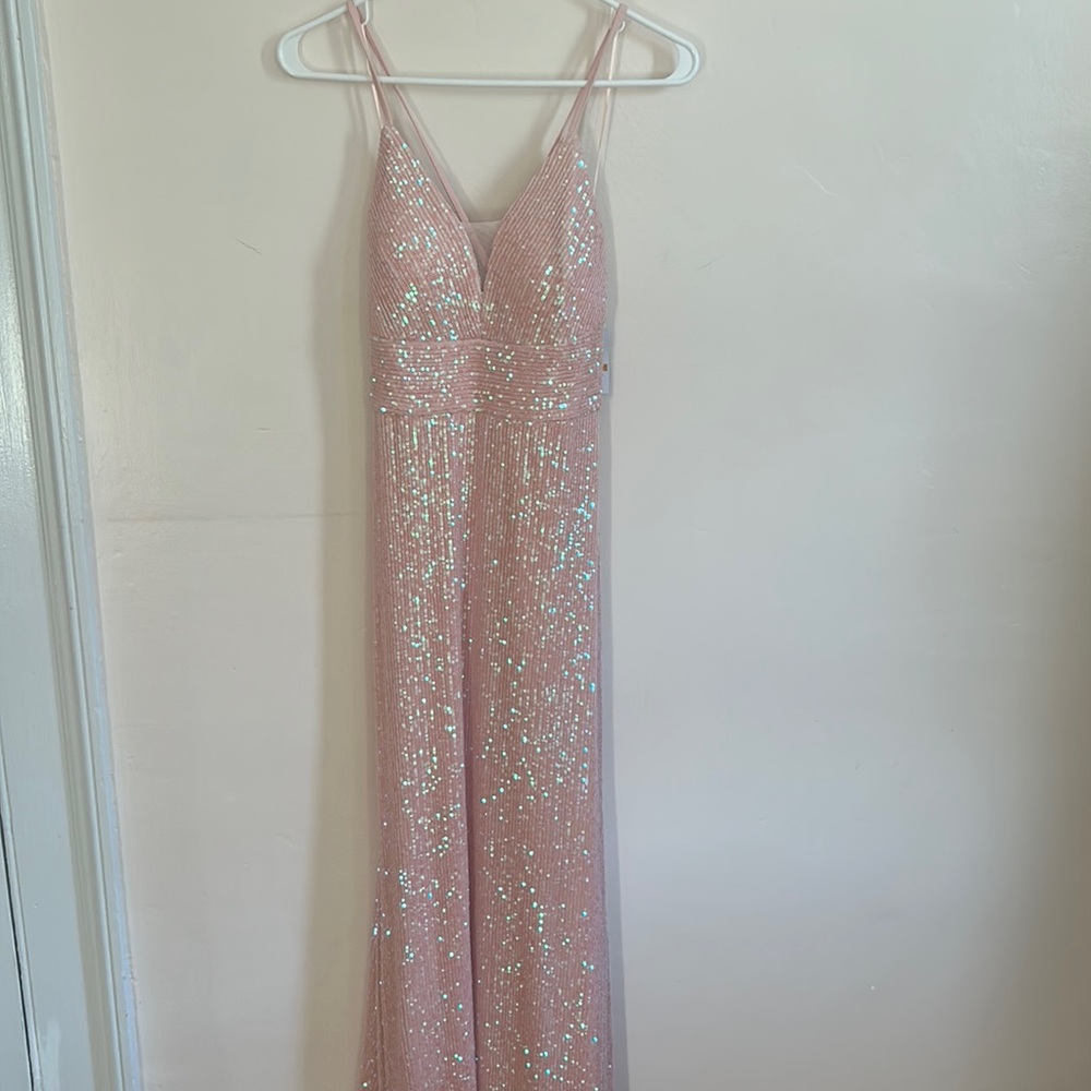 Morgan dress pink sequins style 12777